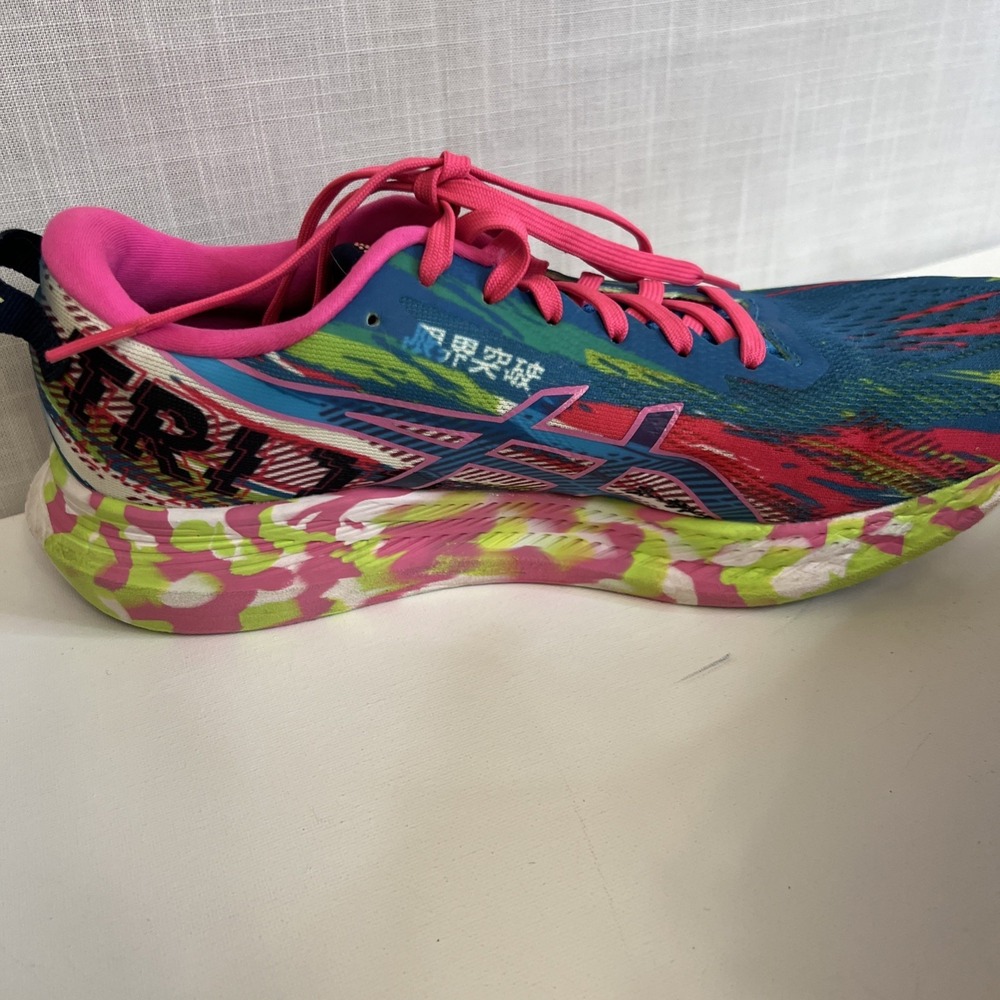 ASICS Noosa Tri 13 Women's Running Shoe Size 10 Bright Colorful Pink Blue Green - Picture 5 of 11
